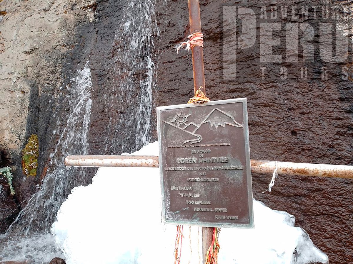 The highest and first streams recognized as origin of Rio Amazonas, at the bottom of nevado Mismi. The pristine waters flows into Carhusanta highland valley and then form Rio Apurimac, continues to Rio Ene, Rio Ucayali to amazon rainforest until the Atlantic Ocean.