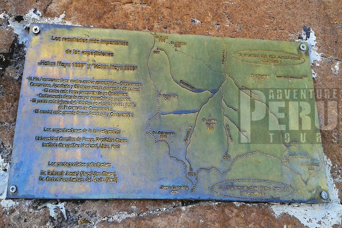 Commemorative plaque of expedition for Amazon River Expeditions in Peru