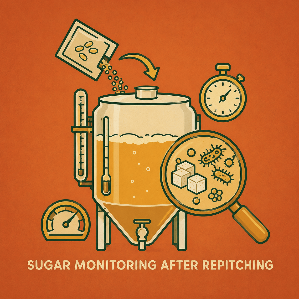 Fermentable Sugar Monitoring When Yeast Needs to Be Repitched