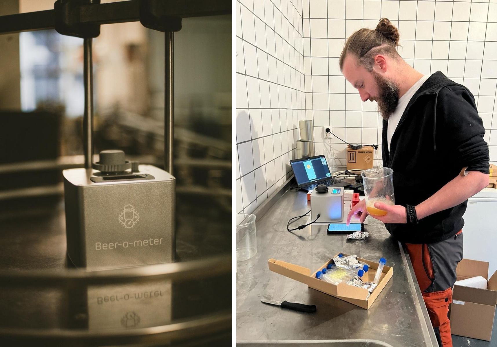 Consistent beer starts with measurement: Beer-o-Meter in use directly in the brewery