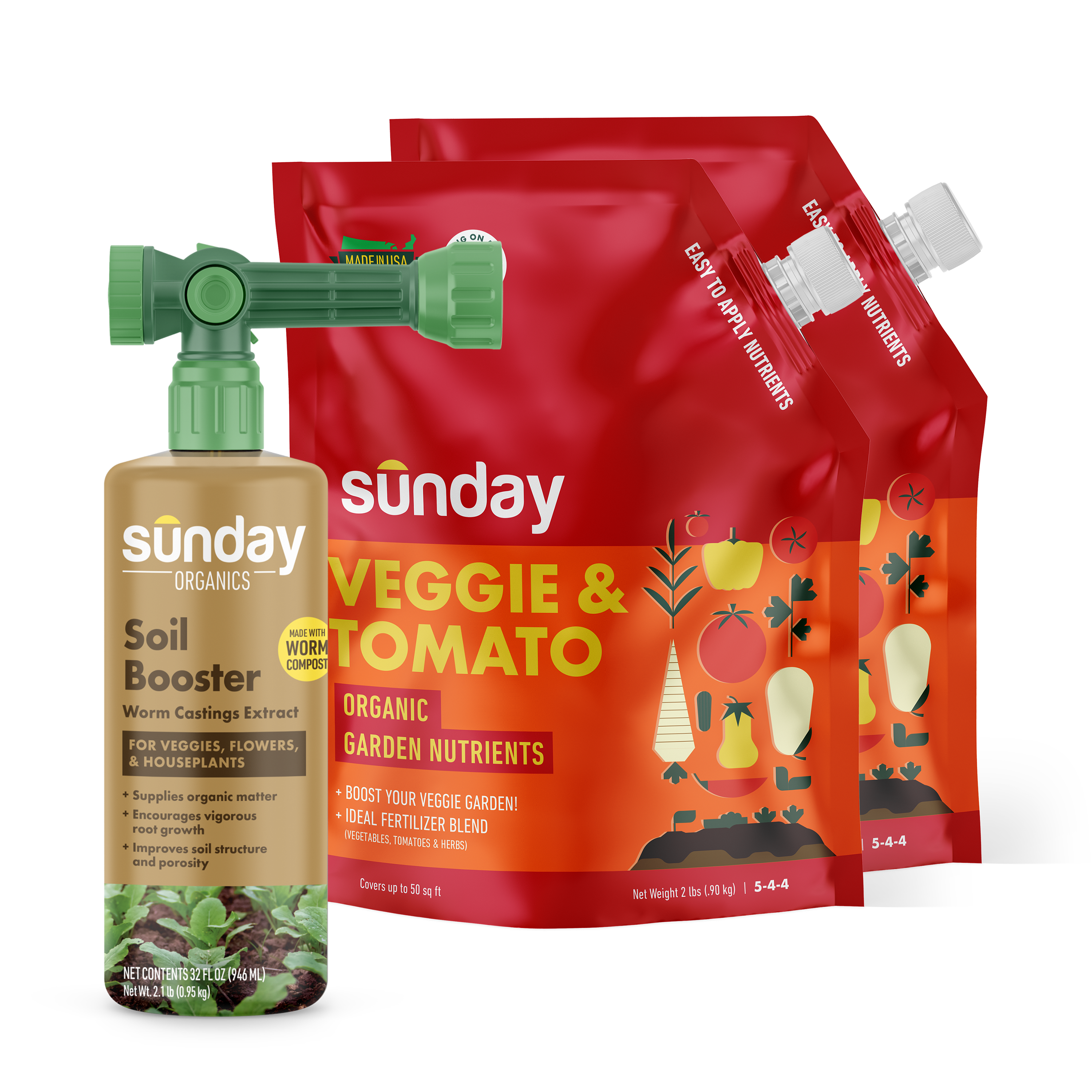 2 bags of Organic Tomato Soil & Sunday Organics Soil Booster