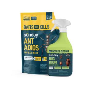 Ant Adios Insect & Ant Killer, Bug Doom Indoor Insect Spray, and Trigger Sprayer