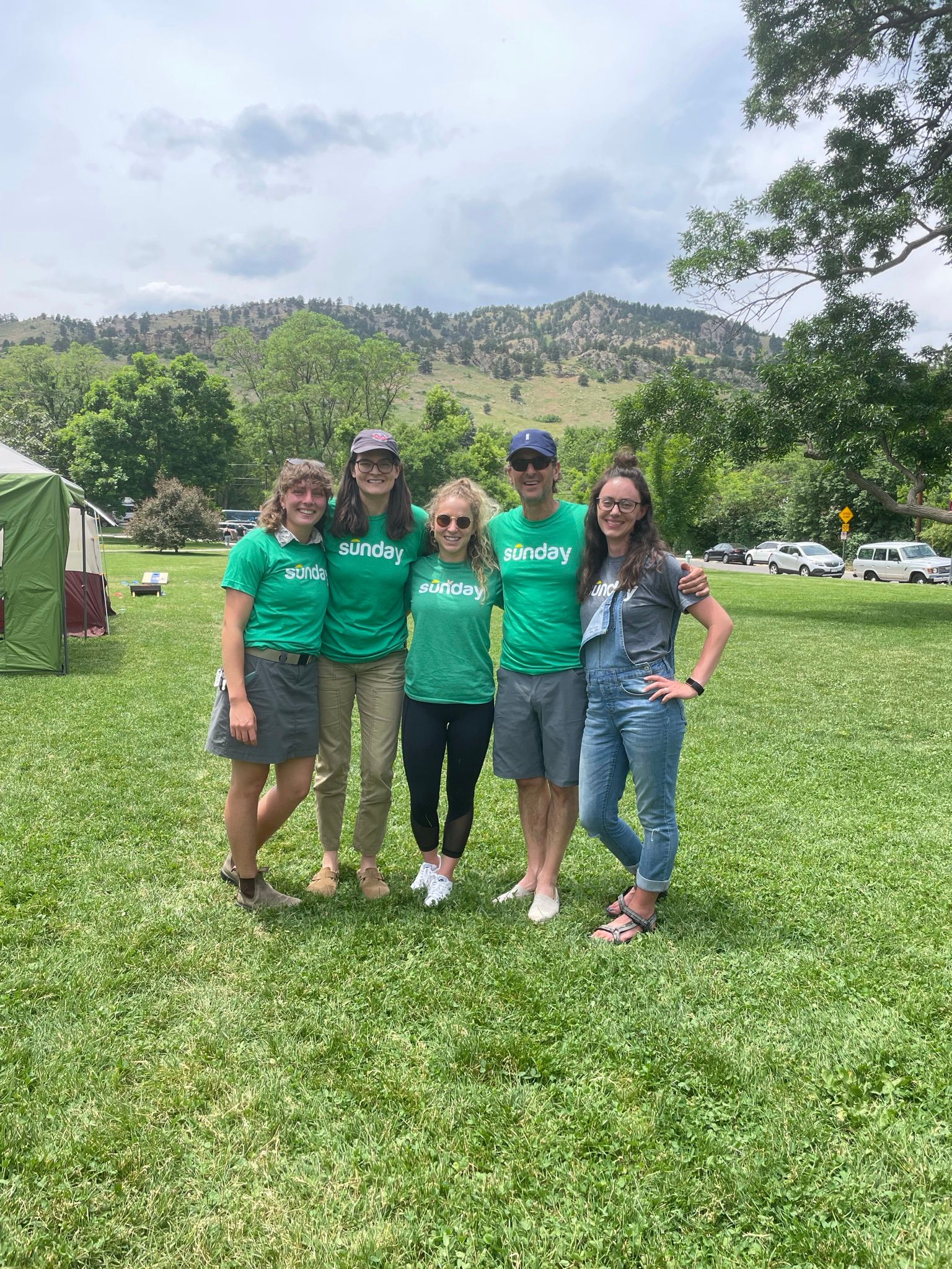 Sunday science team on lawn