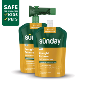 Sunday Drought Defense lawn treatment 42.3 oz pouch with hose-end sprayer