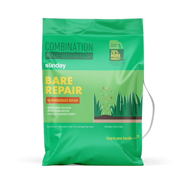 Bare Repair Bermudagrass + Grass Seed 4.5lb bag with easy pour handle