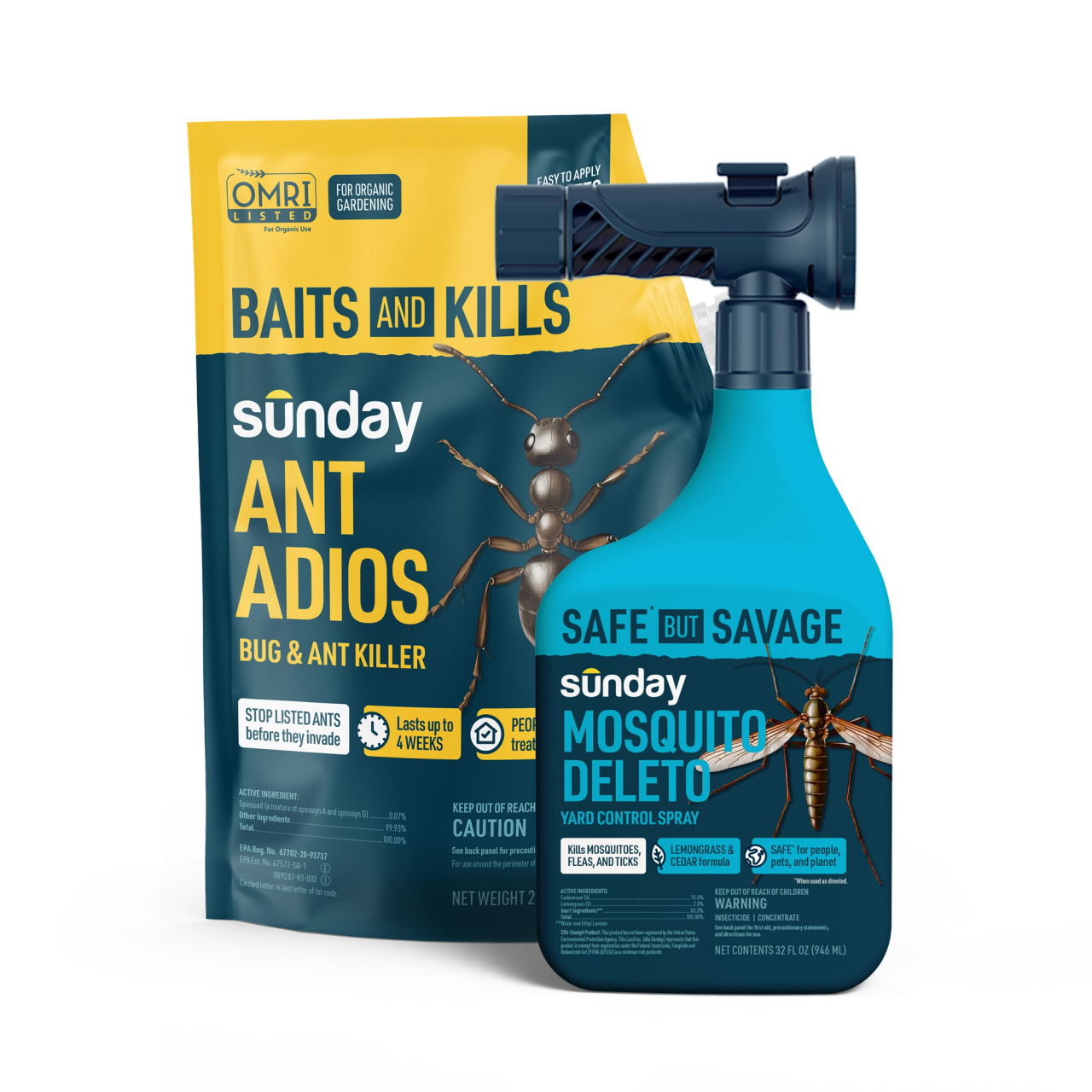 Mosquito Deleto & Ant Adios Mixed Pack | Sunday Lawn Care