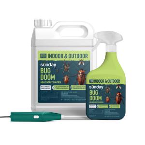 Indoor & Outdoor Pest Kit includes: Bug Doom Indoor Insect Spray, Trigger Sprayer, Motorized Wand Sprayer, and Bug Doom Home Barrior Spray