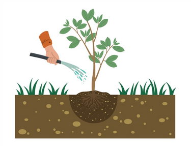 water tree after planting