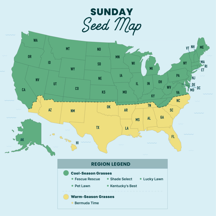 Sunday Seed Map North and South