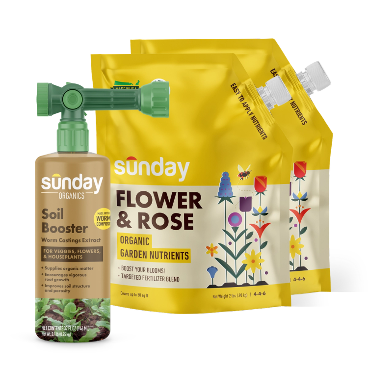Soil Booster and Flower & Rose Organic Plant Food