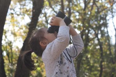 A child birding