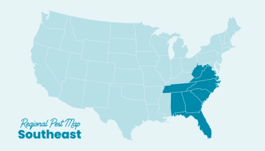 US pest region map Southeast