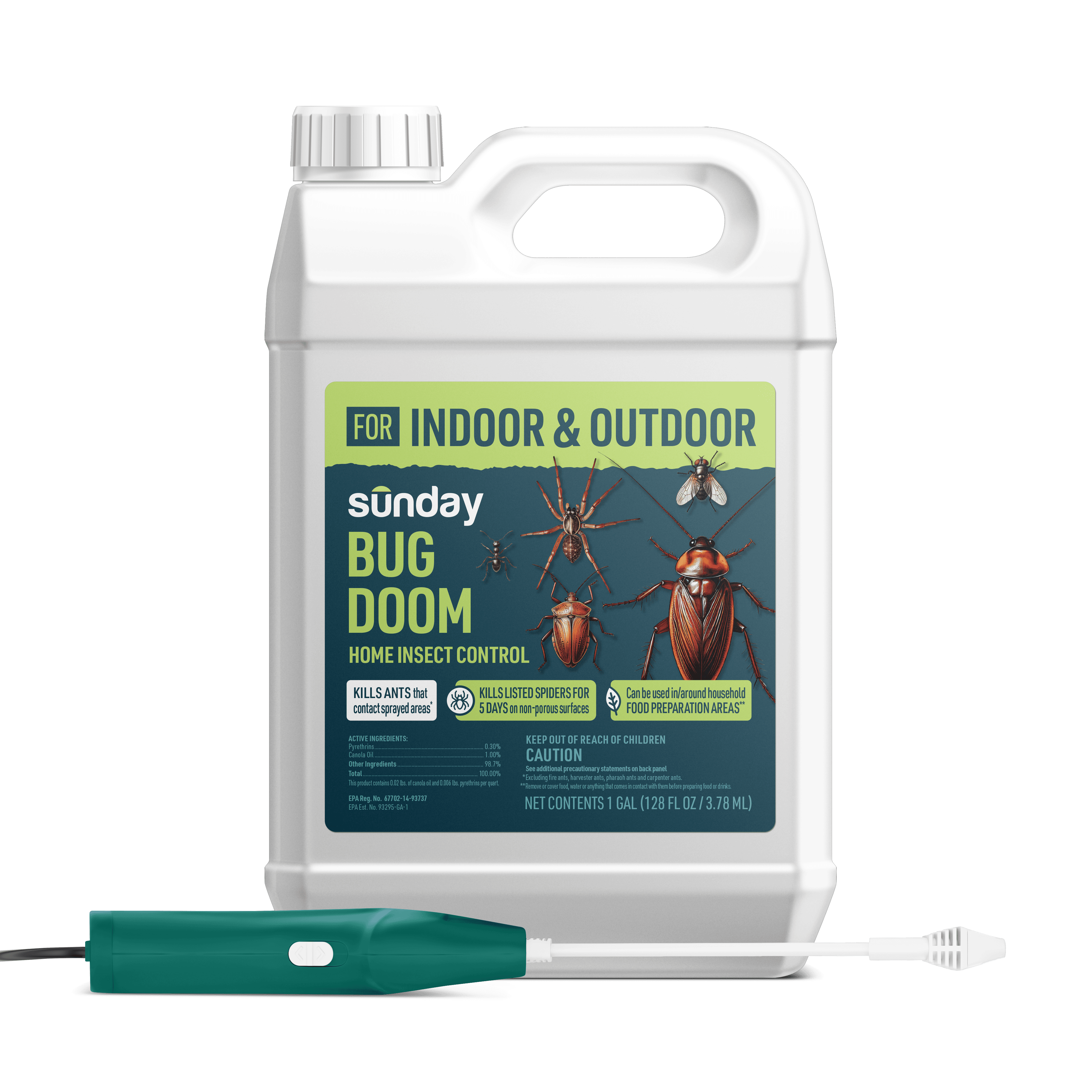 Bug Doom Home Insect Control with Wand Sprayer