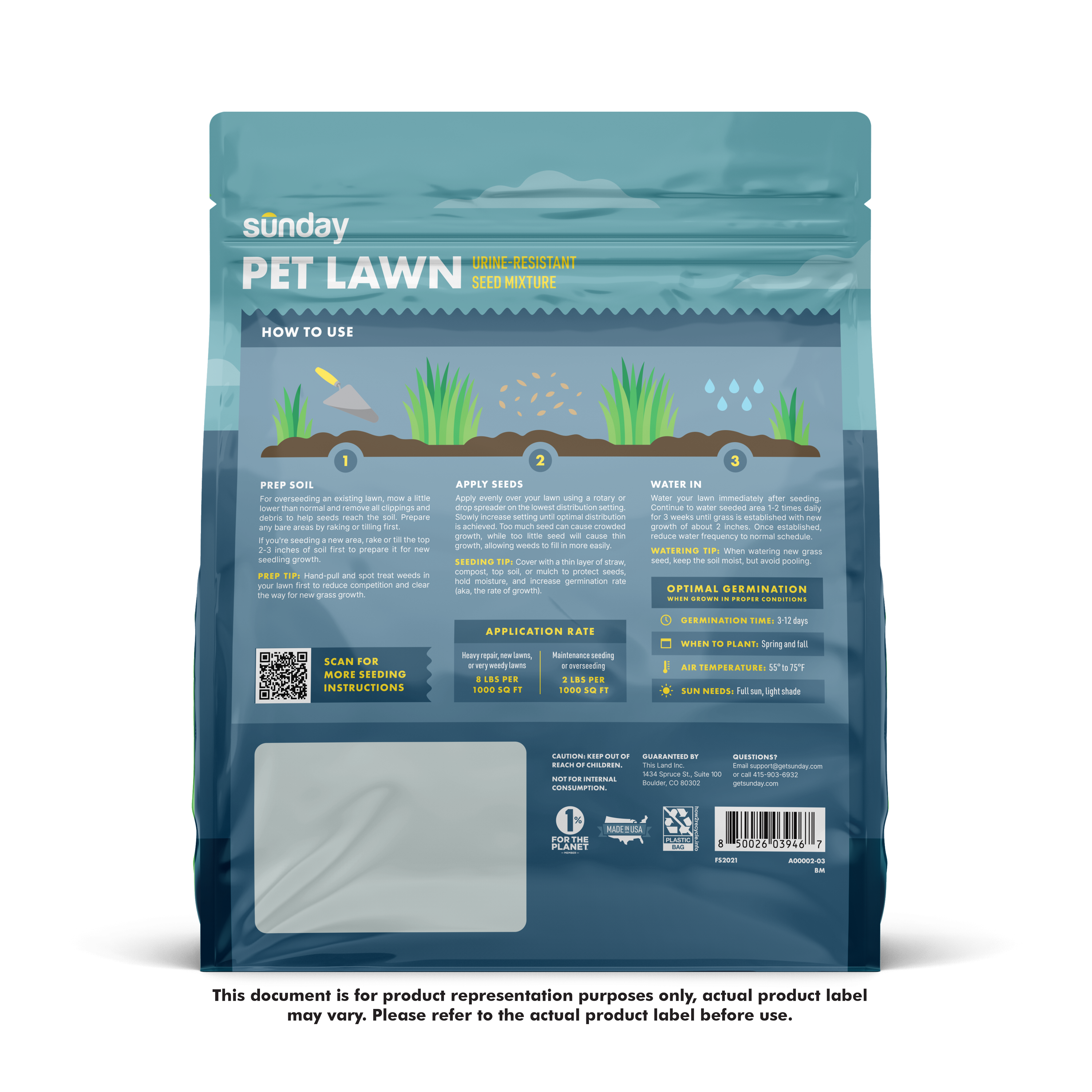 Pet Lawn Grass Seed Sunday Lawn Care