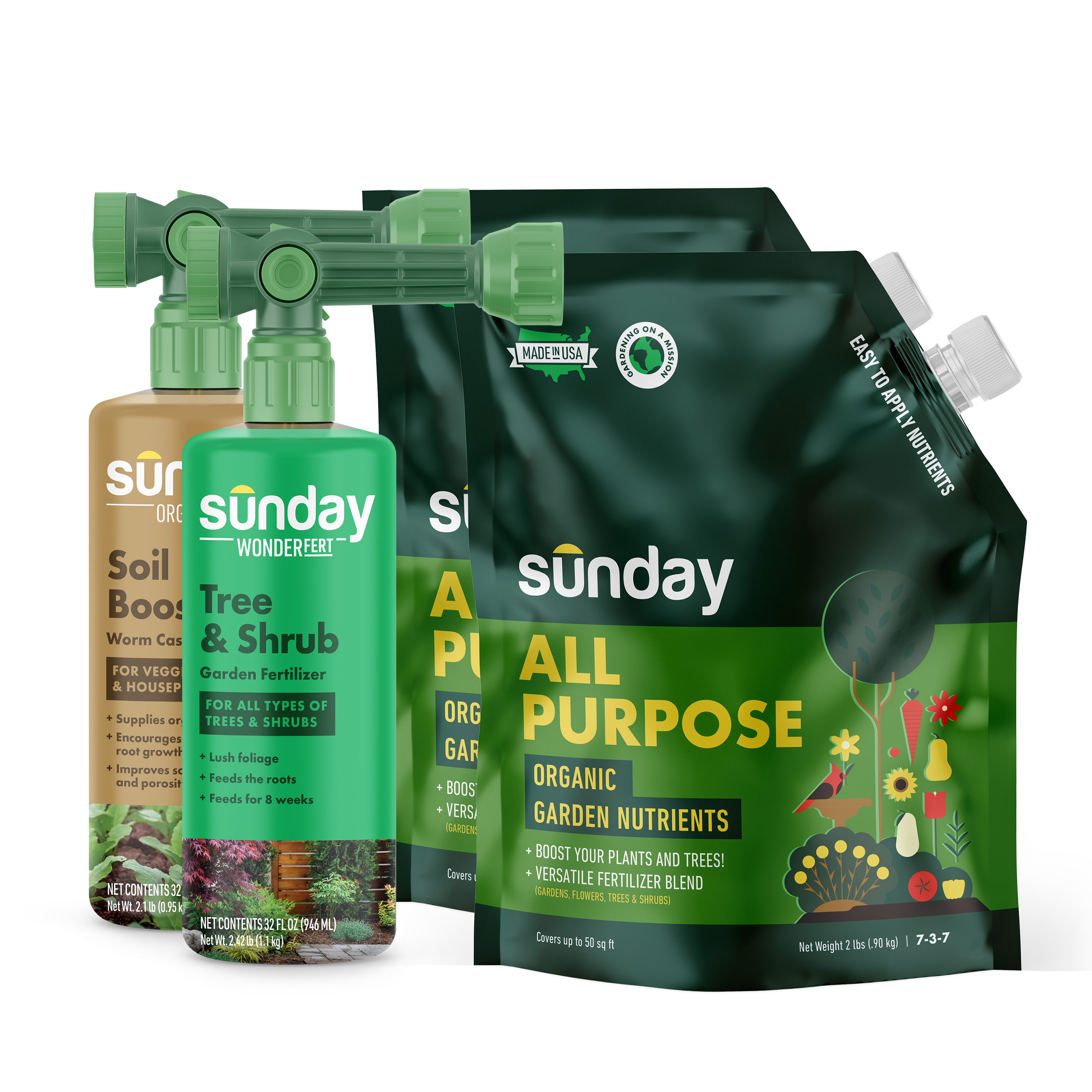 Soil Booster, Wonderfert Tree & Shrub and All Purpose Plant Food Mix