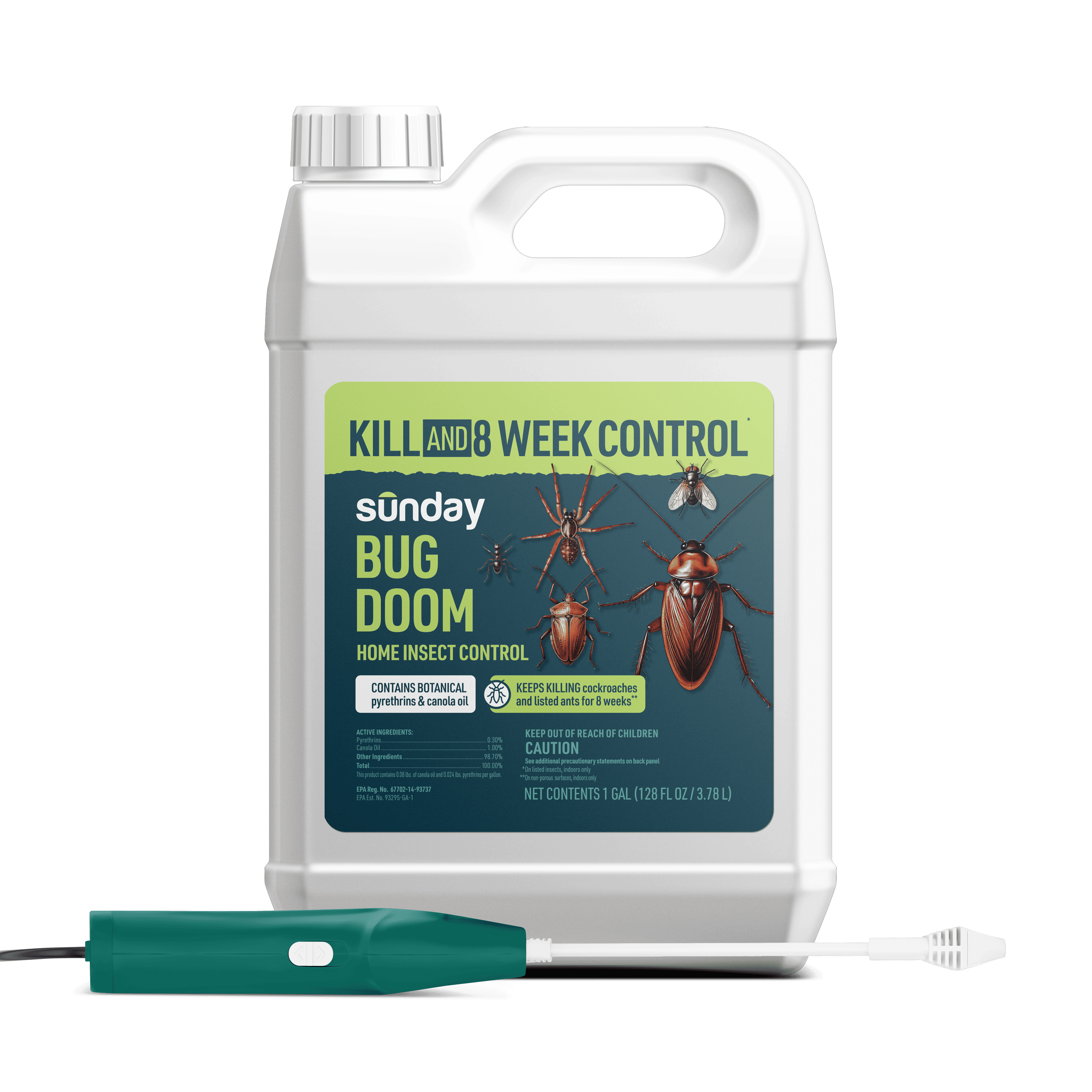 Bug Doom Home Insect Control with Wand Sprayer