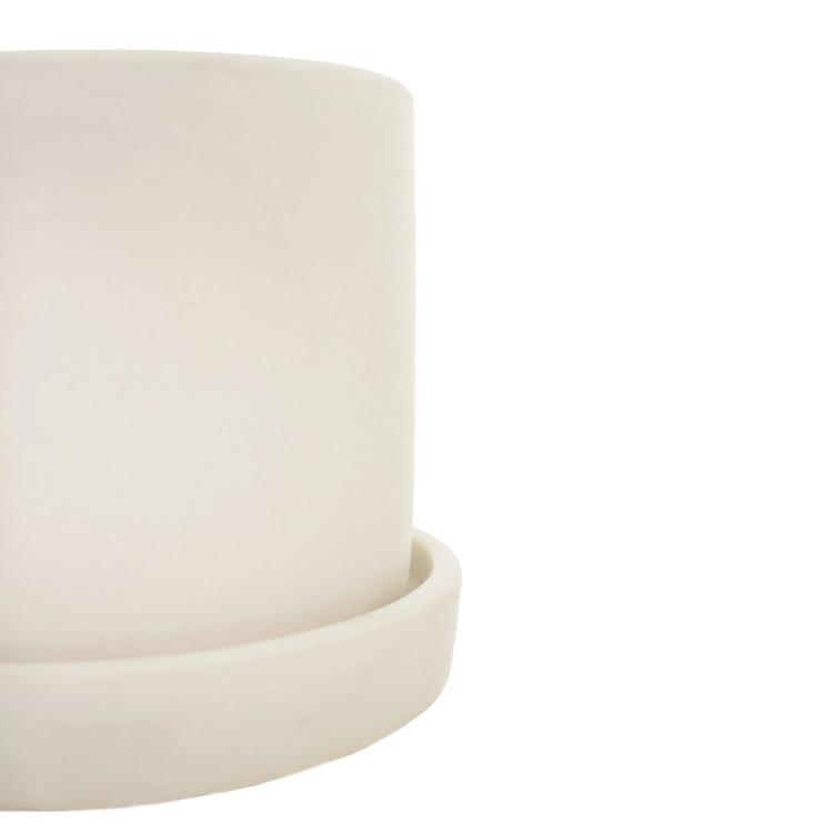 Side view of cream Hyde Pot