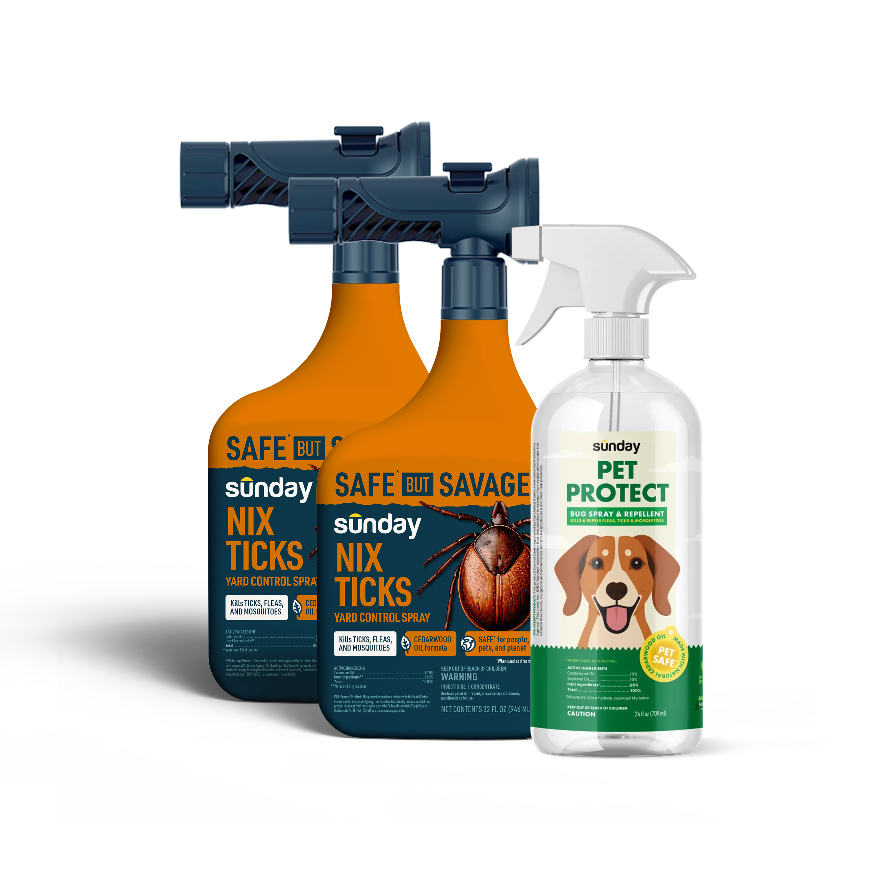 Pet Pest Protection Kit includes: Pet Protect Bug Spray & Repellent and Nix Ticks Bug Control Spray