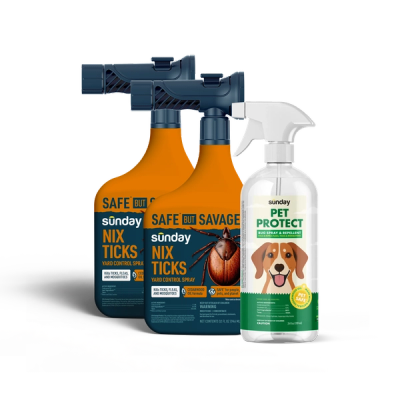 Pet Pest Protection Kit includes: Pet Protect Bug Spray & Repellent and Nix Ticks Bug Control Spray