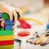 child playing with blocks
