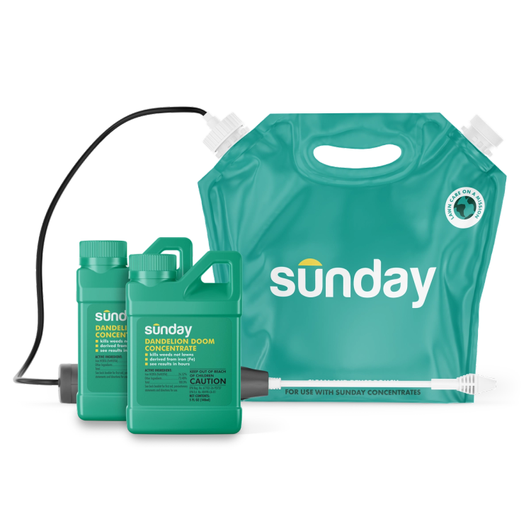 Dandelion Doom weed control concentrate 5 oz and 1 gallon sprayer