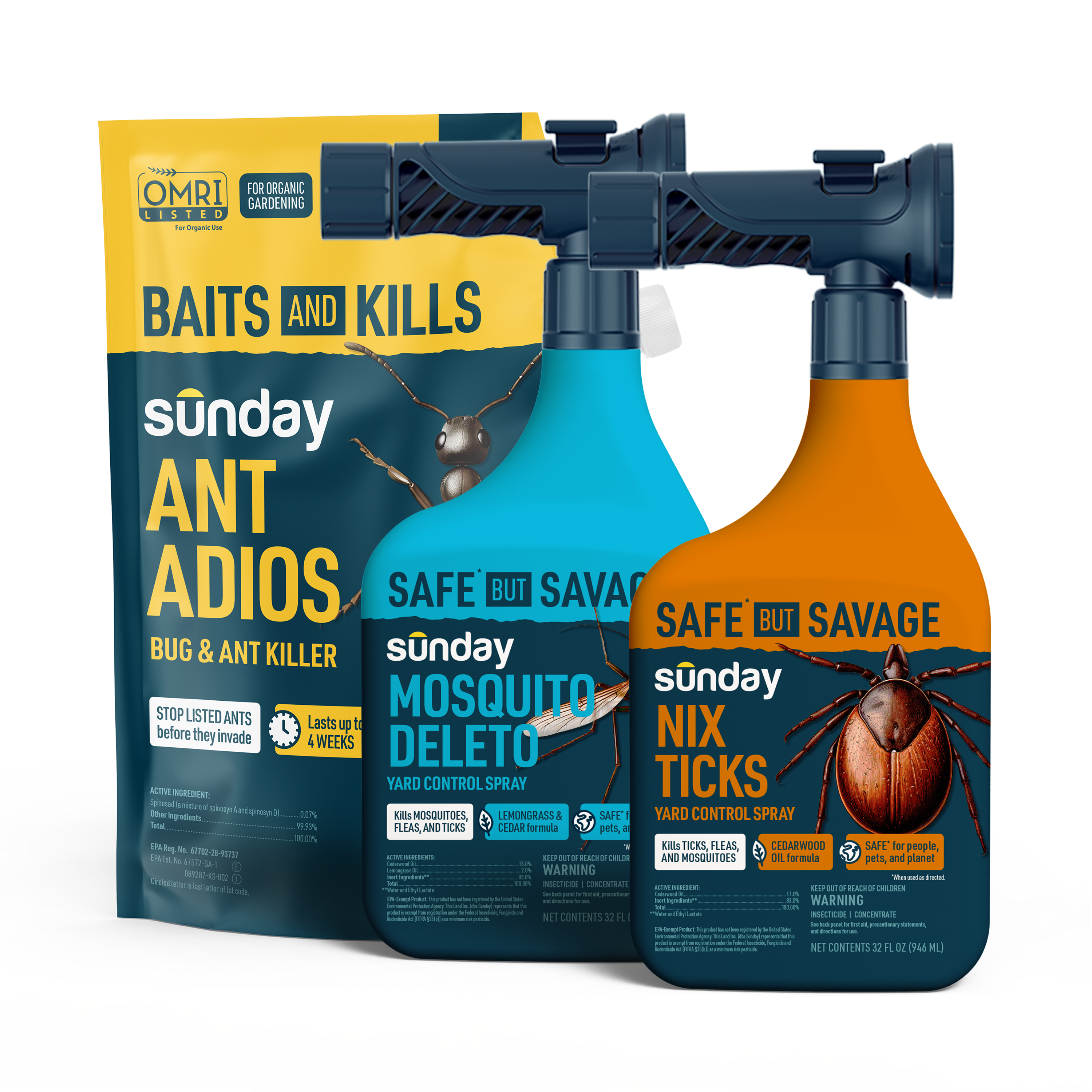 Mosquito Deleto Ant Adios Nix Ticks Pest Control