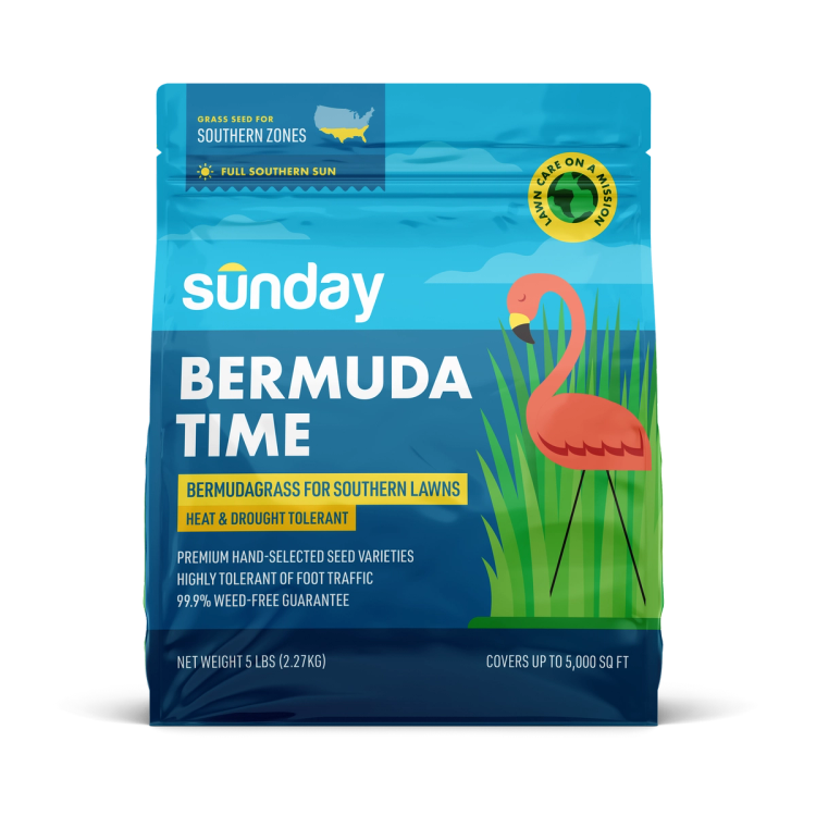 Bag of Sunday Bermuda grass seed blend