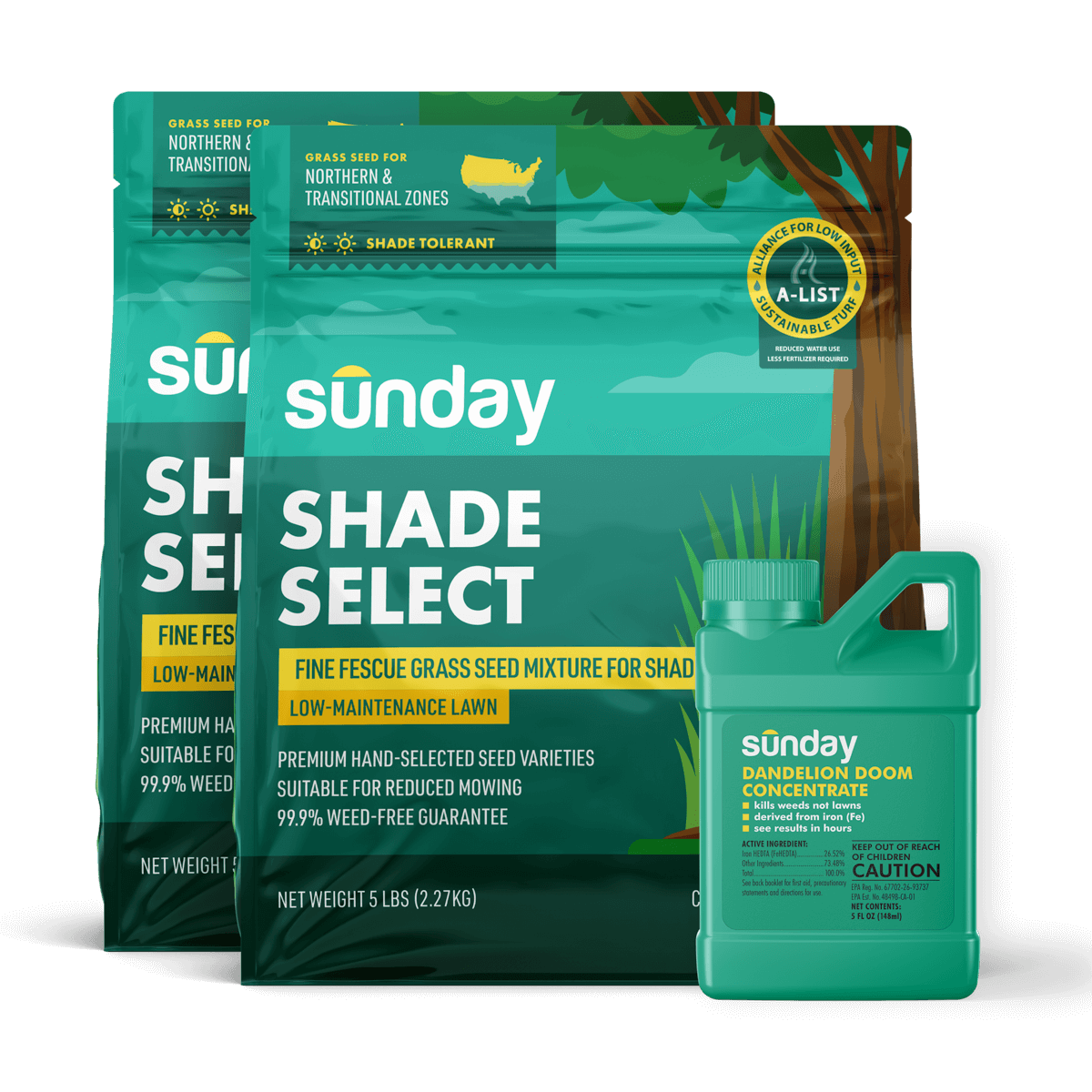 Shade Select Seed & Weed Kit Sunday Lawn Care