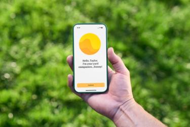 Phone screen showing Sunny AI Assistant app screen