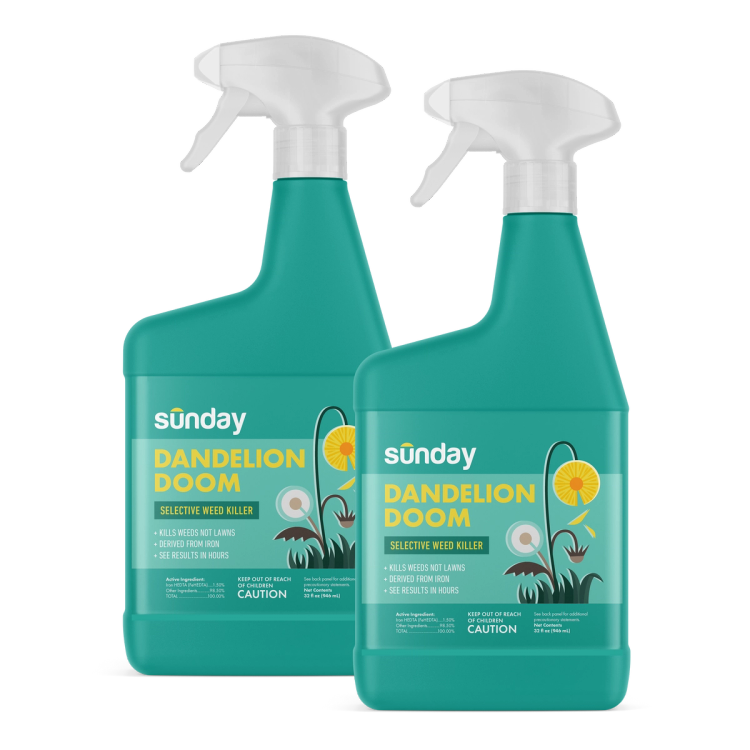 Dandelion Doom ready-to-use weed control spray bottles