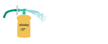 Attaching hose to the sprayer nozzle to turn on the water and open the valve to spray.