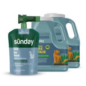 Pet Patch Kit includes: Pet Lawn Bare Repair, Pet Patch, and NEW Replacement Sprayer