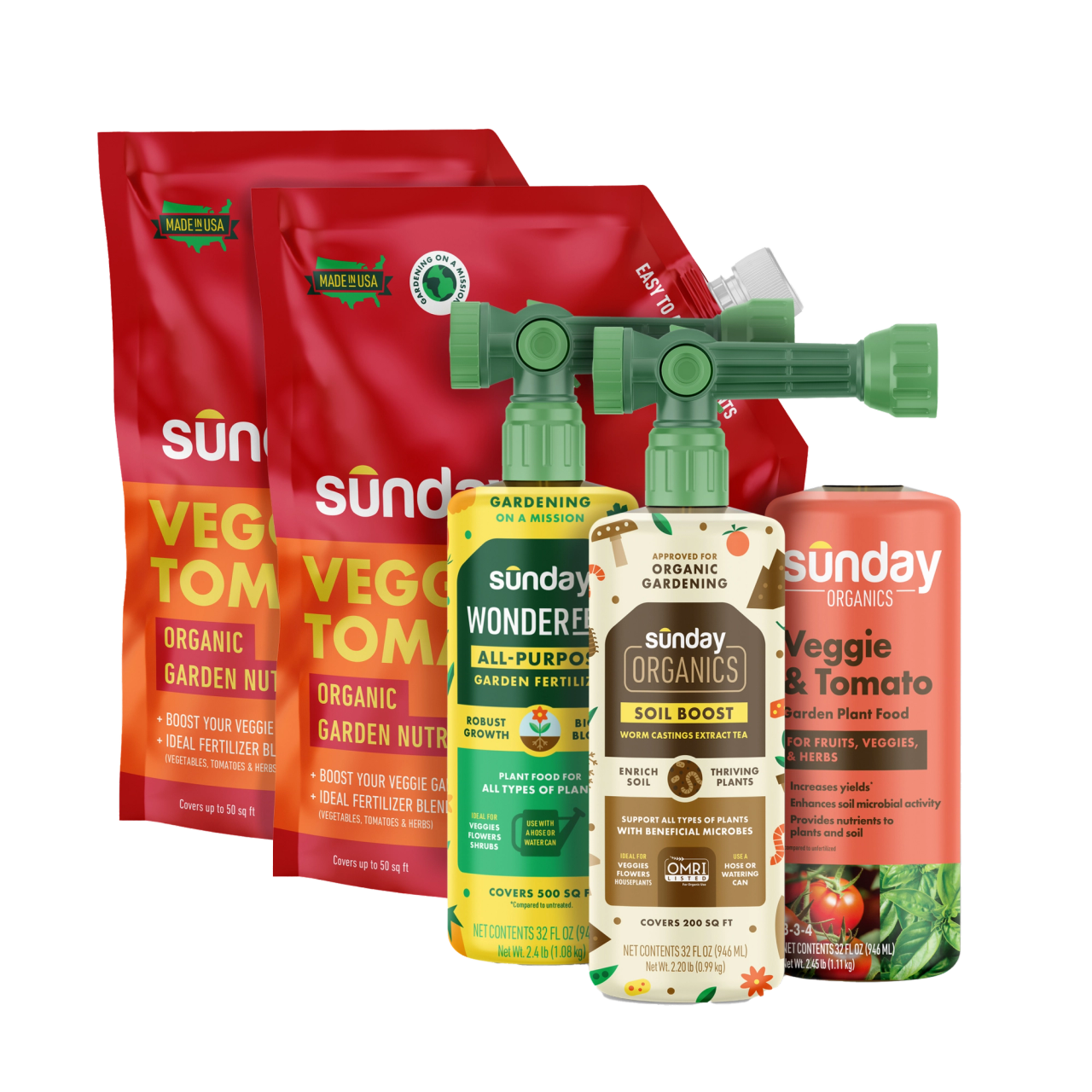 Complete Vegetable Fertilizer Kit | Sunday Lawn Care