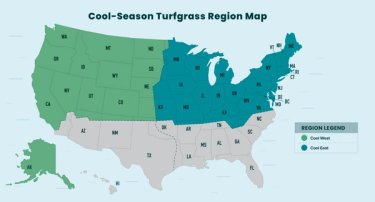 Sunday's map of Northern lawns or cool-season grass type lawns