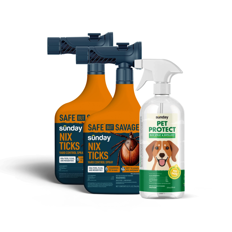 Pet Pest Protection Kit includes: Pet Protect Bug Spray & Repellent and Nix Ticks Bug Control Spray