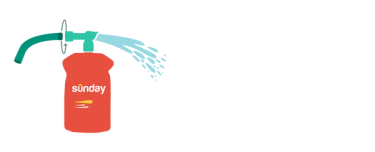 Illustration of attaching hose and spraying Sunday Lawn Aid