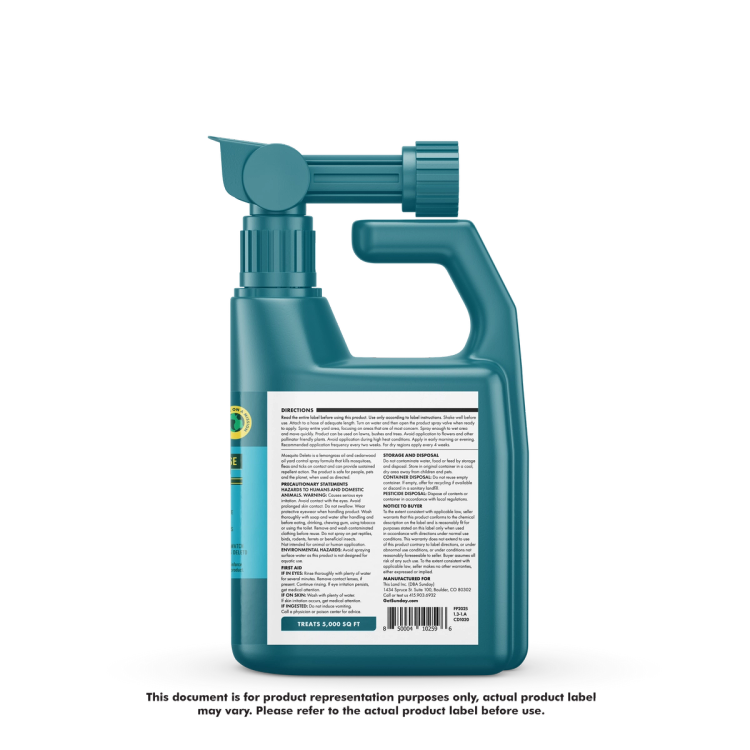 Mosquito Deleto bug spray back of bottle image