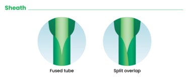 Graphic that shows types of sheaths for identifying grass