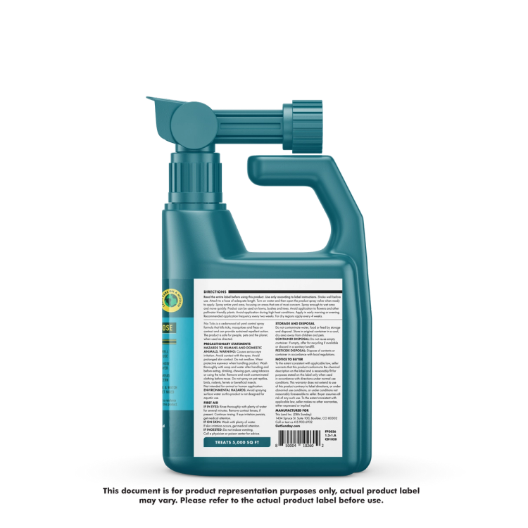 Nix Ticks bug control back of product image