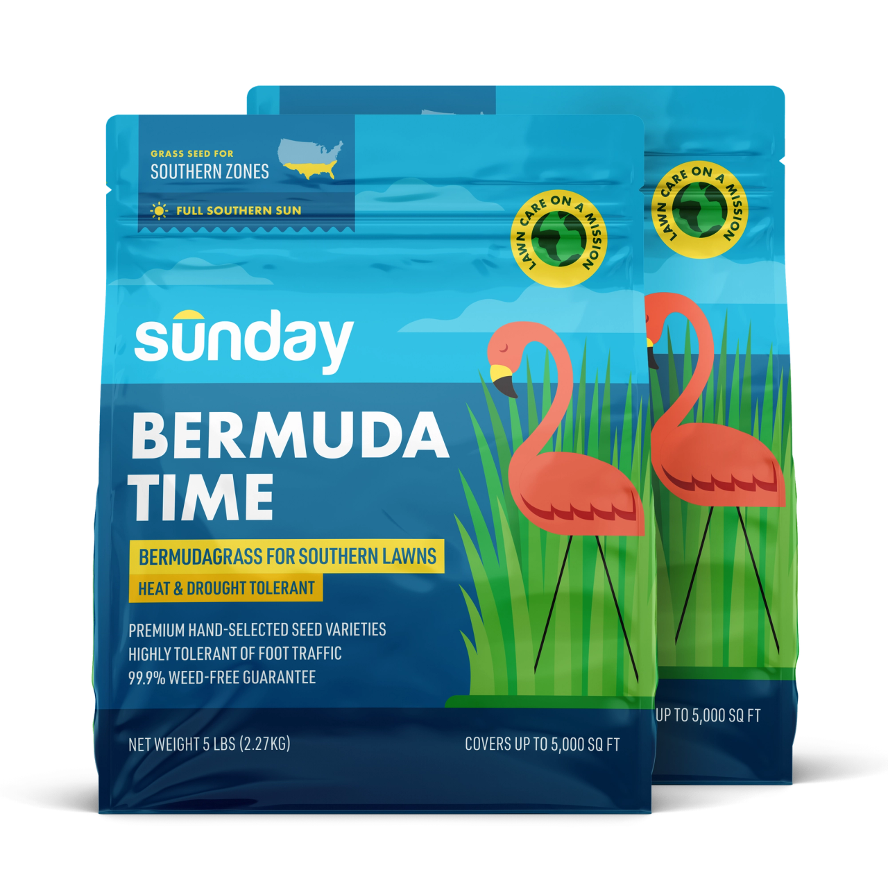 Bermuda Time (2-Pack) Common Bermudagrass Seed | Sunday Lawn Care