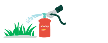 Illustration of Sunday Lawn Aid application to lawn