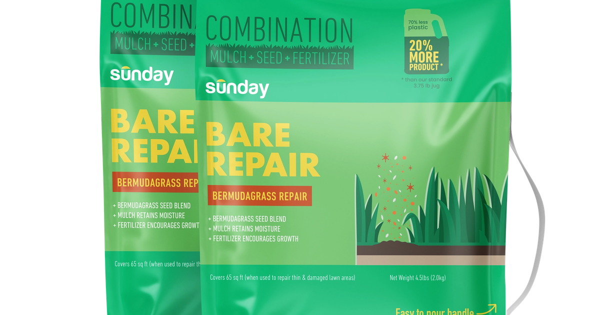 Bare Repair Bermudagrass Lawn Treatment + Grass Seed (2-pack) | Sunday ...