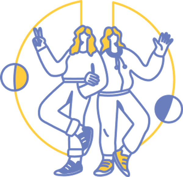 An illustration making a metaphor for how the Capture Station and Share Station work together for Booth.Events the professional photo booth software.