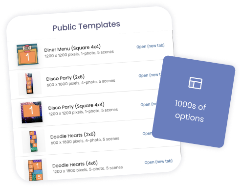 Booth.Events has thousands of public templates for users at no extra charge.