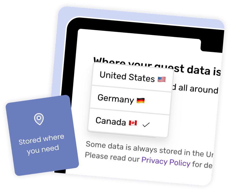 Data storage options with Booth.Events in the web application.