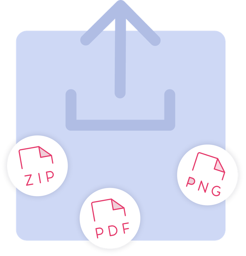 Upload PDF, PNG, and ZIP to Booth.Events and get started with your own custom templates using the tools you know and love.