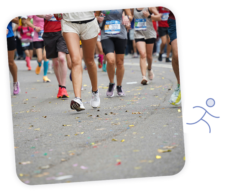Marathon or race with Booth.Events.
