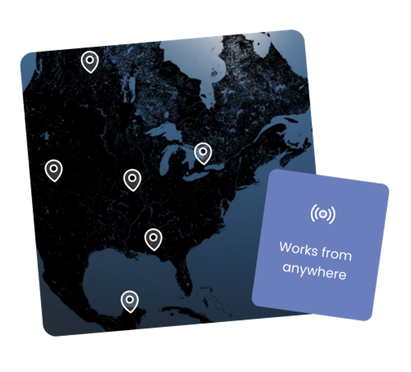 Image showing that Booth.Events can remotely access any number of iPads from anywhere in the world.
