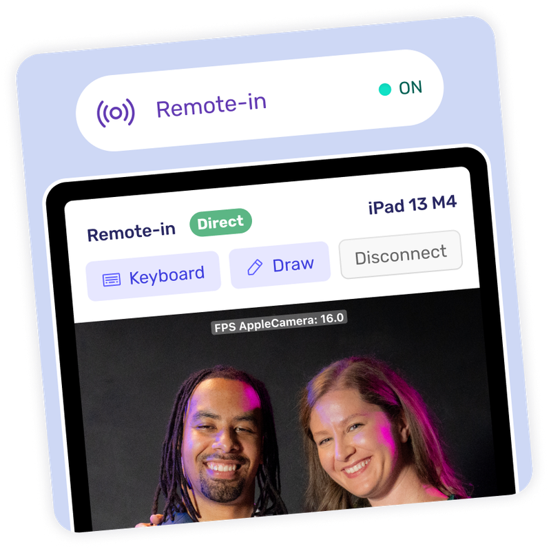 Image of the Remote-In tool from Booth.Events in action - booth operators can make changes even to live events.