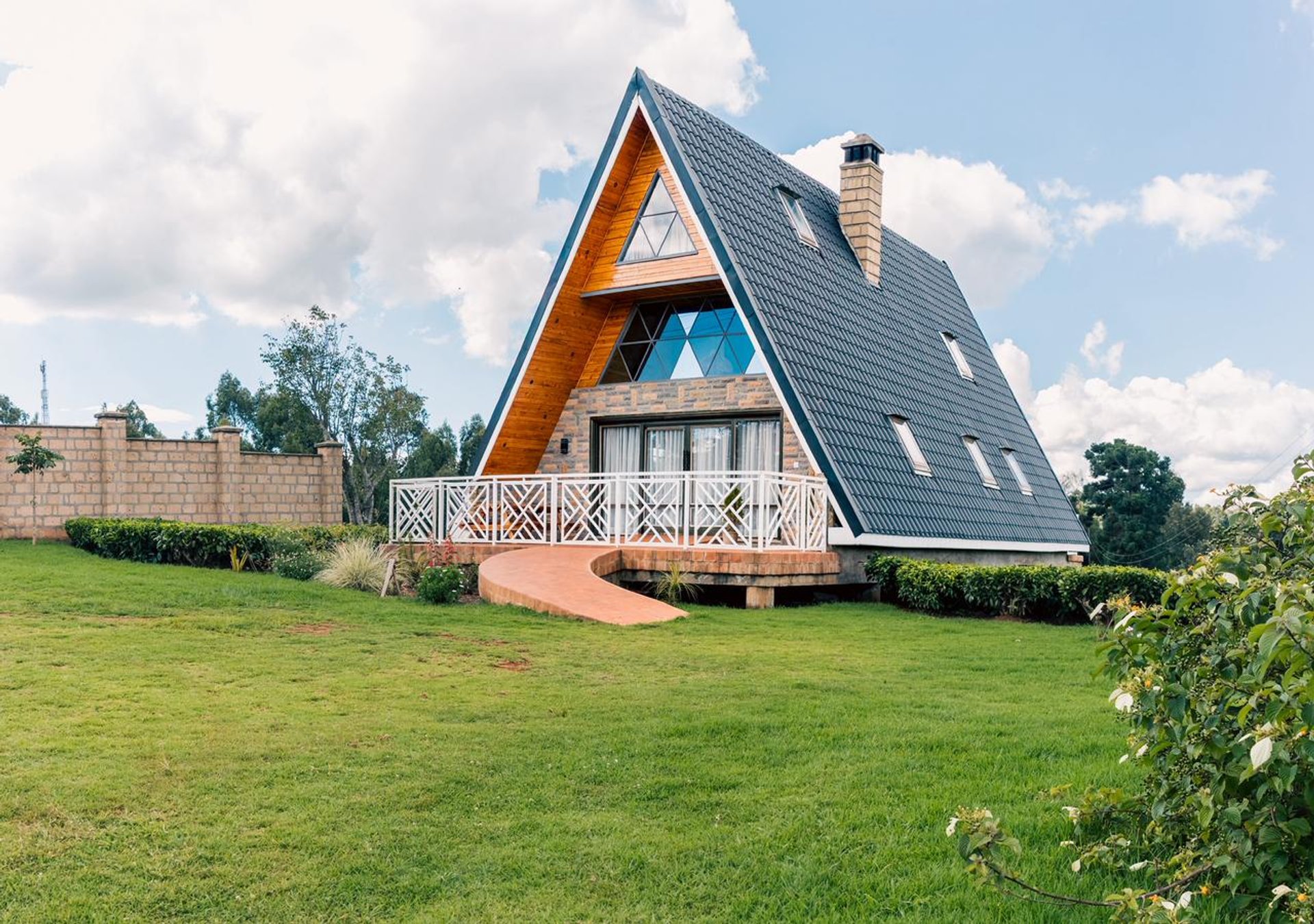 A stunning A-frame cabin in Tigoni